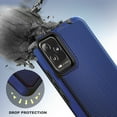 thumbnail image 3 of Nagebee For Blu View 5 Pro (B170D) Phone Case Tempered Glass Screen Protector Hybrid Dual-Layer Full-Body Protective Shockproof Rugged Dependable Phone Cover (Navy), 3 of 6