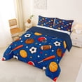 thumbnail image 2 of Erosebridal American Football Games Full Size Comforter Sets,Boy Basketball Sport Colorful Stars Kids Bedding Sets,Reversible Navy 3 Pieces, 2 of 7