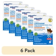 (6 pack) Equate Non-Drowsy Loratadine Antihistamine Orally Disintegrating Tablets, 10 mg, 10 Count