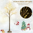 thumbnail image 4 of Patiojoy 5ft Artificial White Birch Tree Pre-lit Twig Birch Tree Designed for Holiday Festival, 4 of 7