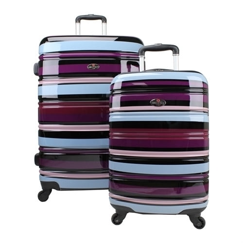 swisscase 4 Wheel Spinner ABS 2 PC Luggage Set COLORFUL Hardside