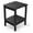Black, variant on Alpinel Outdoor-Side-Table | Set of 2 | 14 x 13 Inches | HDPE Plastic | All Weather | Arctic | Outside End Tables | Storage Shelf | for Patio Porch Backyard Indoor
