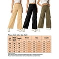 thumbnail image 6 of Frontwalk Women Cargo Pants Pocket Parachute Pant High-waist Y2k Baggy Trousers Ladies Multiply Pockets Sweatpants Button Black M, 6 of 6