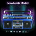thumbnail image 2 of Supersonic SC-3201BT 4 Band Radio & Cassette Player Boombox, Bluetooth Speaker, AM/FM/SW Radio with MP3 Playback, 2 of 6