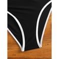 thumbnail image 6 of XINXIAOO Girls Halter Triangle Bikini Two Piece Swimsuit Contrast White Side Tie Solid Quick Dry Bathing Suit Summer Swimwear for Kids Girls 16-17 Years, 6 of 8