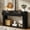 53'' Black+2 drawers, variant on Shaiaield 53'' Natural Entryway Table with 2 Drawers and Bottom Shelf,Vintage Entryway Table with Smooth Metal Slides,Wooden Oval Console Table for Living Room, Entryway