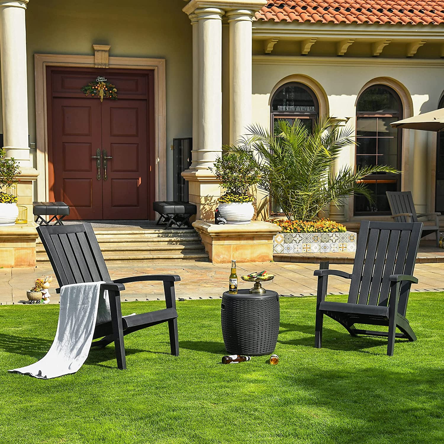 YITAHOME 2 Pcs Adirondack Chairs for Outdoor Patio Weatherproof