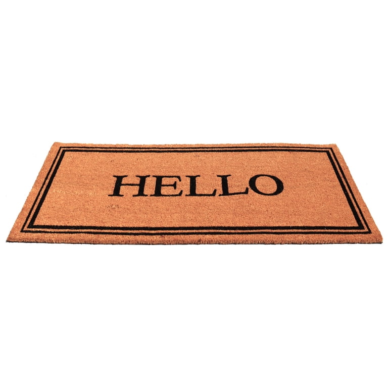 Mainstays Estate Hello Coir Doormat, 20" x 46" photo 3