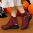 thumbnail image 2 of Unique Bargains Bottines à Talons Compensés avec Boucle Décorative pour Femmes, 2 of 7