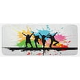 thumbnail image 1 of Youth Kitchen Mat, Silhouettes of People Dancing Partying and Having Fun on Colorful Grunge Background, Plush Decorative Kitchen Mat with Non Slip Backing, 47" X 19", Multicolor, by Ambesonne, 1 of 1