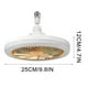 thumbnail image 3 of Luz LED con ventilador de techo y aromaterapia - Ventilador de 3 velocidades súper brillante y súper brillante y de 3 colores - Base de rosca E27 para dormitorio, salón, 3 of 7