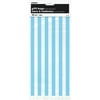 Light Blue Striped Cellophane Bags, 20-Count