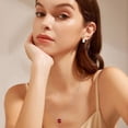 thumbnail image 2 of Turandoss Valentines Day Gifts for Her Pink Sapphire Pendant Necklace for Women S925 Sterling Silver Round Birthstone Jewelry October Birthstone Birthday Anniversary Gifts for Women Girls, 2 of 8