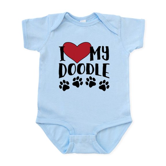 CafePress - I Love My Doodle Baby Light Bodysuit - Baby Light Bodysuit, Size Newborn - 24 Months