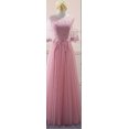 thumbnail image 5 of Vestidos de dama de honor con apliques de encaje, falda de tul Simple de línea a para dama de honor, Vestido largo de fiesta, 5 of 5