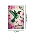 thumbnail image 4 of JOOCAR Linen Garden Flag with Hummingbird and Butterflies for Spring Summer Home Outdoor Garden Yard Door Decor 12x18 inch, 4 of 5