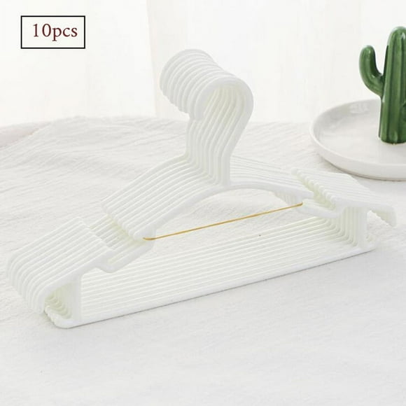 48pcs clothes hangers children kids clothes hangers Amateco baby clothes hangers plastic hangers storage hangers for wardrobe closet clothes length 27cm in white