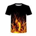 thumbnail image 2 of APEXFWDT Mens Casual Short Sleeve TShirt Summer Flame Print Crewneck Workout Tops Regular Fit Basic Tee TShirt, 2 of 6