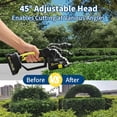 thumbnail image 5 of Garvee 2-in-1 Cordless Hedge Trimmer, 20V Lightweight Grass Shears & Hedge Trimmer with 2.0Ah Battery and Charger, Yellow/Black, 5 of 9