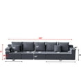 thumbnail image 5 of JERFIT Modular Cloud Couch Sectional Sofa with Cup Holders, No Assembly Required, Deep Seating, Plush Corduroy Fabric, Dark Gray, Modern 5-Piece Set, 5 of 5