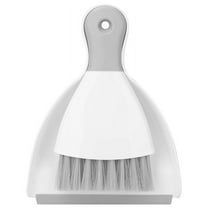 Small Broom and Dustpan Set,Mini Handheld Dust Pan with Cleaning Brush Combo for Home, Desktop,Sofa,Keyboard,Sweeping ABS grey