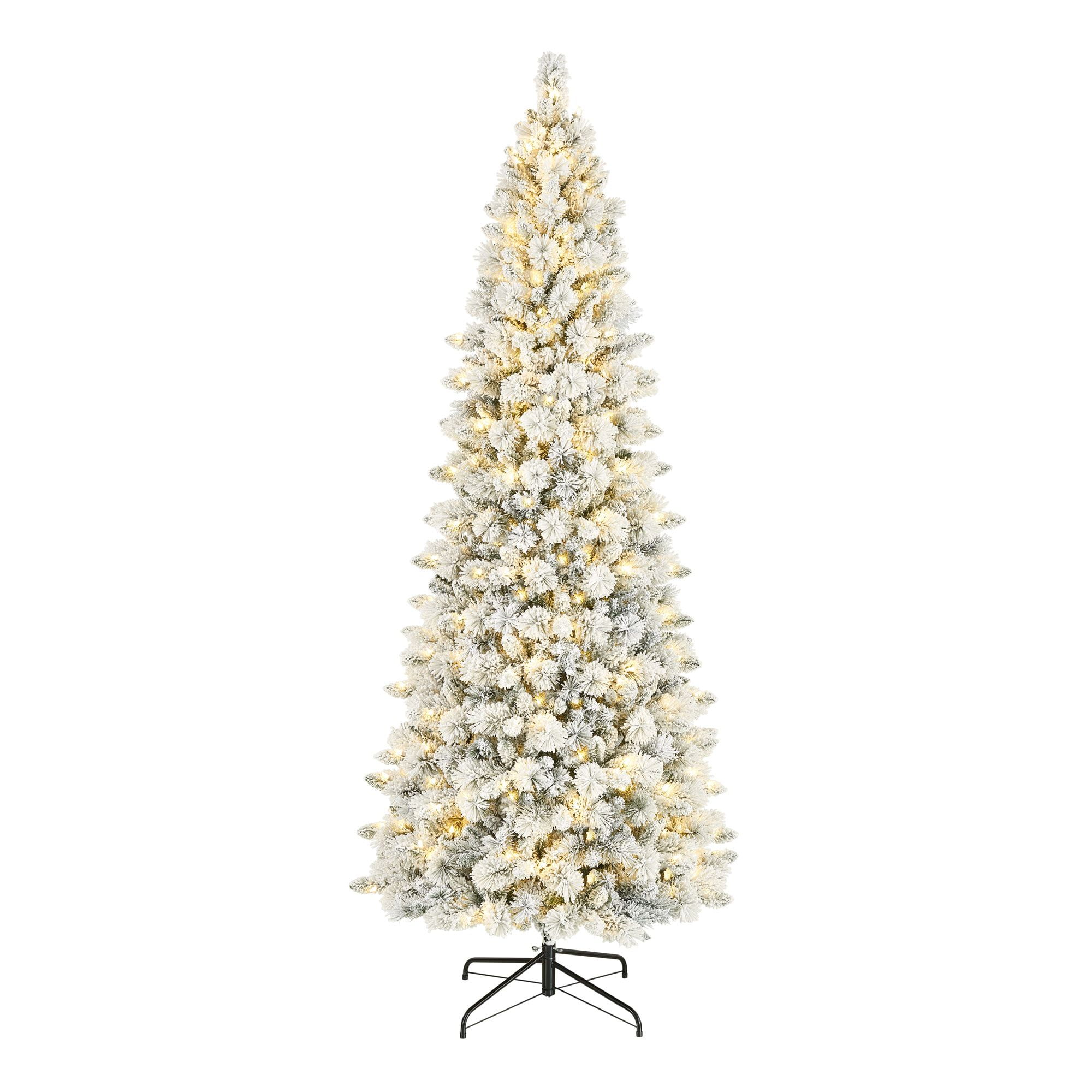 Holiday Time 9Ft Pre-Lit Flocking Tahoe Spruce Christmas Tree, Warm White Led, Green, 9' - Walmart.com