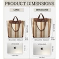 thumbnail image 5 of Kwuty Large Women's Work Tote Bag – Laptop Compartment,Canvas Shoulder Bag for Office & Daily Use,Tote Bag with Spacious Storage, 5 of 5