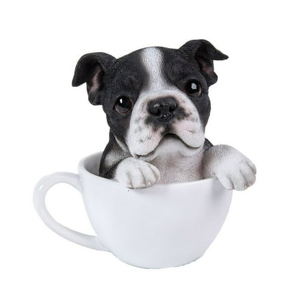 Boston Terrier Teacup Pet Pals Puppy Collectible Figurine 5.75 Inches - Walmart.com