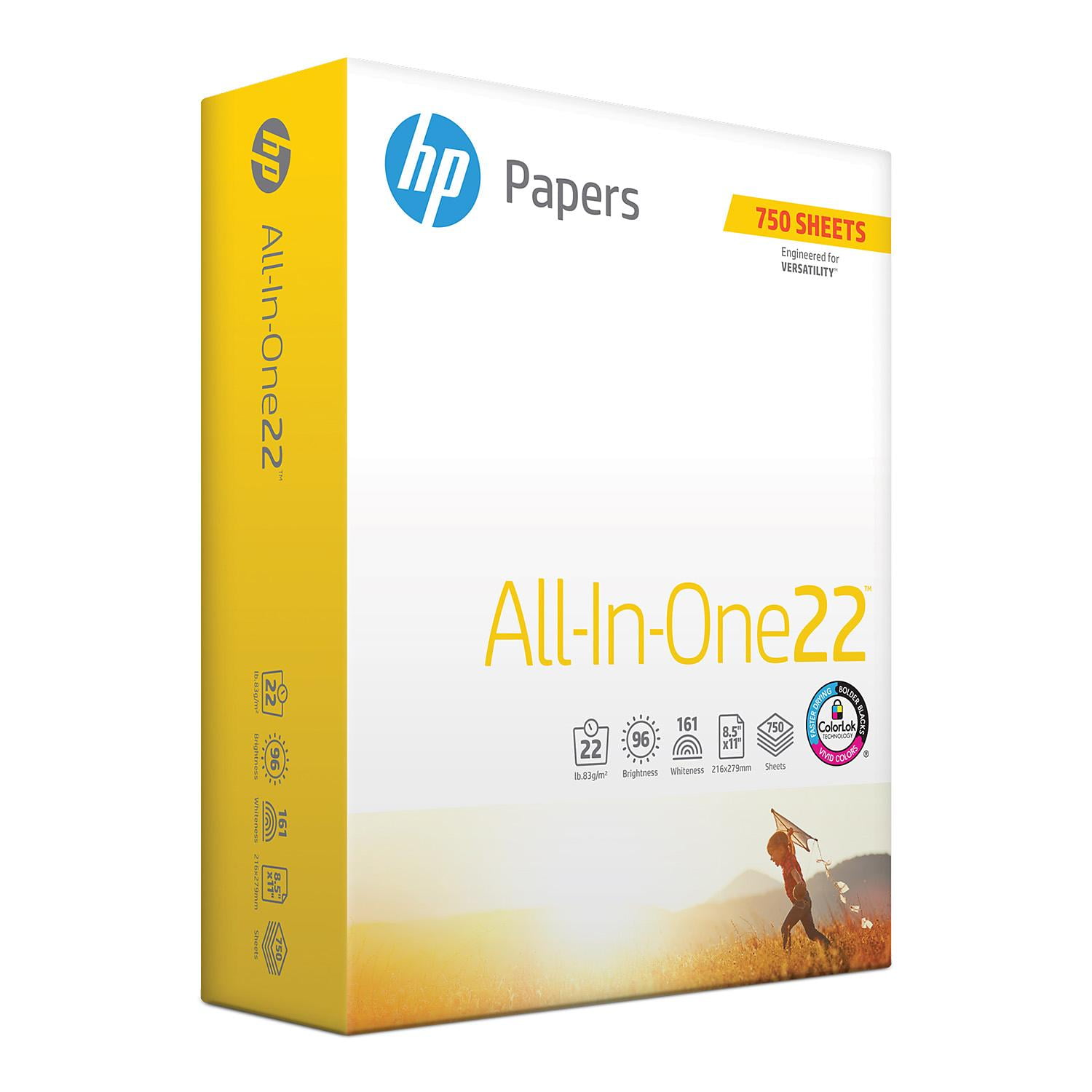 All-In-One22 Paper, 96 Bright, 22 lb Bond Weight, 8.5 x 11, White, 500/Ream  - Zerbee