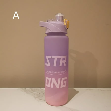 

Motivational Outdoor Portable Water Bottle With Scale Water Bottle Plastic Water Tumbler Plastic Cup 1pc 1000ml/33.8oz
