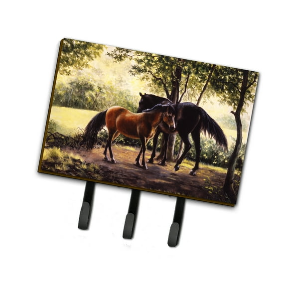 Horses by Daphne Baxter Leash or Key Holder