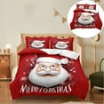 thumbnail image 2 of DJN Clearance Sale Four-Piece Set Christmas Bedding Set Santa And Pattern Duvet Cover With Pillowcase Set Size Christmas Print Duvet Cover Set cloth R D, 2 of 9