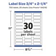 thumbnail image 6 of Avery Glossy White Rectangle Labels, .75" x 2.25", 750 Total, 6 of 9