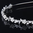 thumbnail image 4 of Paquete De Imitación De Flores Y Hojas Nupciales Diadema De Cristal Tiara - Cristales - Plata, 4 of 8