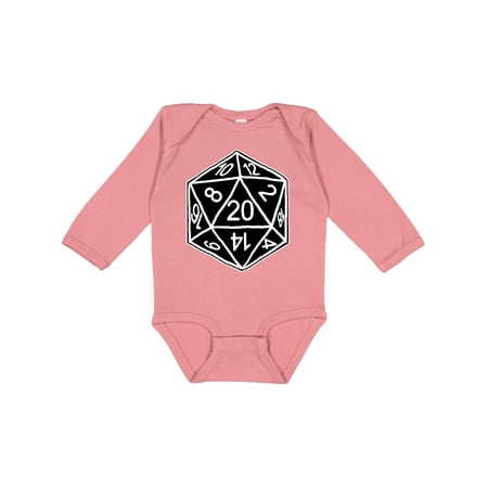 

Inktastic 20 Sided Black Dice Gift Baby Boy or Baby Girl Long Sleeve Bodysuit