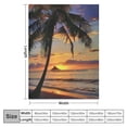 thumbnail image 4 of Chilfamy  Pacific Sunrise at Lanikai Beach Throw Blanket Hawaii Blanket Super Soft Flannel Throw Blanket Lightweight Plush Fuzzy Bed Blanket for Bedding Sofa and Travel  White, 4 of 6