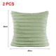 thumbnail image 2 of Funda de almohada decorativa de felpa de piel sintética de doble cara de 2 piezas para sofá, dormitorio, con rayas difusas, funda de almohada suave, funda de cojín, 2 of 5