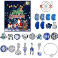 thumbnail image 1 of Calendario de Adviento de 24 días para niñas y niños, conjunto de pulseras de joyería azul con caja de regalo, Cuenta atrás, Navidad, 2023, 1 of 4