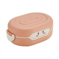 thumbnail image 1 of Fiambrera Bento para niños, a prueba de fugas, diseño de aislamiento térmico de 2 rejillas, fiambrera portátil para niños, fiambrera Bento sin BPA, contenedor de preparación de comidas apto, 1 of 3