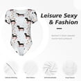 thumbnail image 4 of Salouo Dachshund Dog for Women's Short Sleeve Bodysuit,Sexy Bodysuits One Piece Round Neck Bodysuit Shapewear Tummy Control-X-Large, 4 of 7