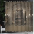 thumbnail image 4 of Ambesonne Gothic Shower Curtain, Renaissance Castle King, 69"Wx75"L, Beige Brown, 4 of 5
