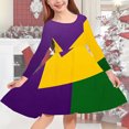 thumbnail image 1 of LOVZFMLL Robe Sans Manches Extensible Ligne A Robe de Récital Scolaire Patineuse Manches Courtes Col Rond, 1 of 4