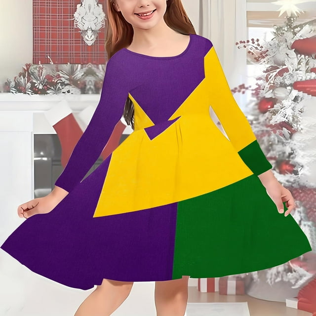 LOVZFMLL Robe Sans Manches Extensible Ligne A Robe de Récital Scolaire Patineuse Manches Courtes Col Rond