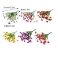 thumbnail image 3 of Inteprter 2X Flores artificiales Ramas violetas Plantas falsas resistentes a los rayos Ramo de simulación realista resistente al desgaste Decoración del hogar Blanco, 3 of 6