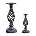 thumbnail image 2 of Decorative Candlestick Metal Hollow Candle Holder for Decoration 2Pcs, 2 of 3