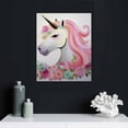 thumbnail image 4 of JRXY Canvas Art Home Decoration Painting Wooden Frame Unicorn Horse Girl Room Wall Art Decoration Printing Animal Painting 12x16 in, 4 of 4