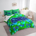 thumbnail image 3 of Homewish Gradient Blue Gamepads Boy 7-Piece Bedding Comforter Set,Video Game King Bedding Sets,Geometric Plaid Ultra Soft Bed Sheets,Breathable Home Decor,Reversible, 3 of 8