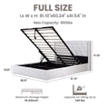 thumbnail image 3 of Upholstered Hydraulic Lift Up Storage Platform Bed,Full Size,Cream, 3 of 5