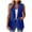 Blue, variant on XFLWAM Women's Sleeveless Blazers Open Front Casual Blazer Vests Solid Color Lapel Single Button Lightweight Jackets Women Blue S