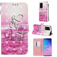thumbnail image 1 of Dteck Case For Samsung Galaxy S20 Ultra （6.9 inch）, Slim Folio PU Leather Patterned Flip Wallet Case Cover w/Card Slots & Stand Wrist Strap, Pink, 1 of 2